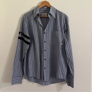 Rare Vintage Paul Frank Striped Casual Button Down Shirt